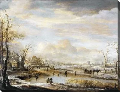 Картина Замерзшая река