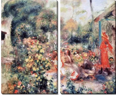 Модульная картина Девушки в саду