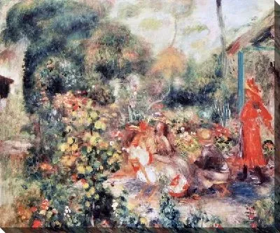 Картина маслом Девушки в саду