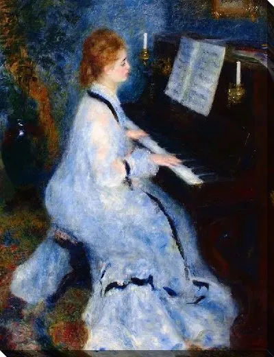 Картина маслом Женщина за пианино