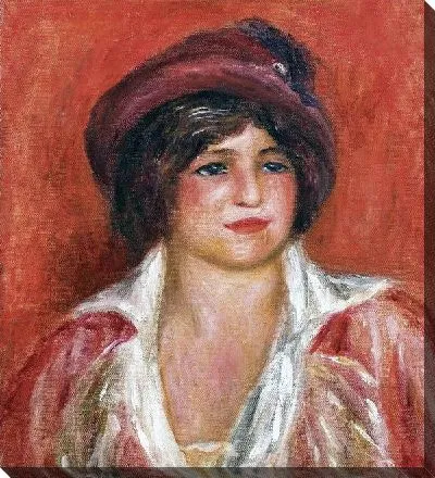 Картина маслом Женщина в красной  шляпе