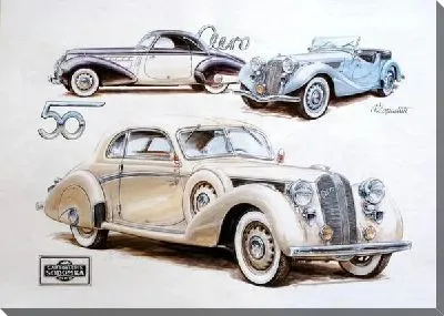 Картина маслом Ретро автомобили