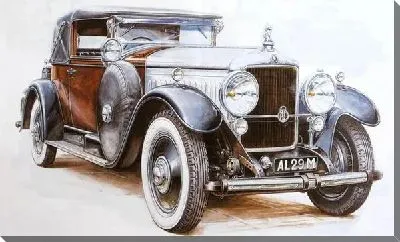 Картина маслом Ретро автомобили №2