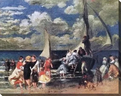 Картина маслом Праздник на лодке