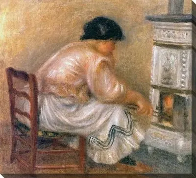 Картина маслом Женщина у печки