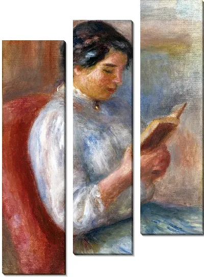 Модульная картина Читающая девушка №2