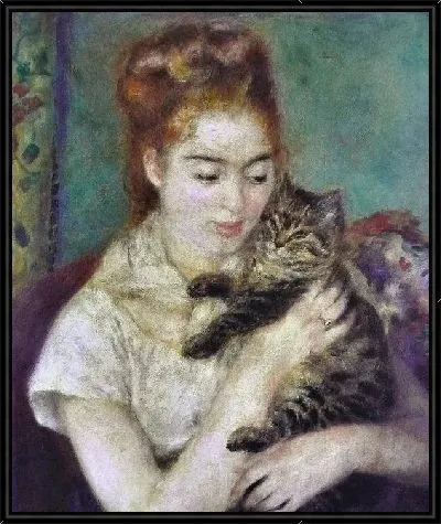 Картина Девушка с котом