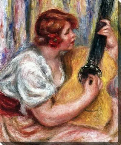 Картина маслом Женщина с гитарой №2