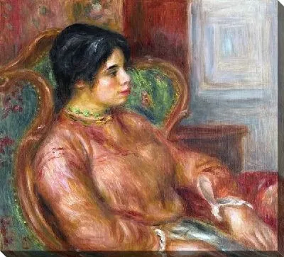 Картина маслом Женщина в зеленом кресле