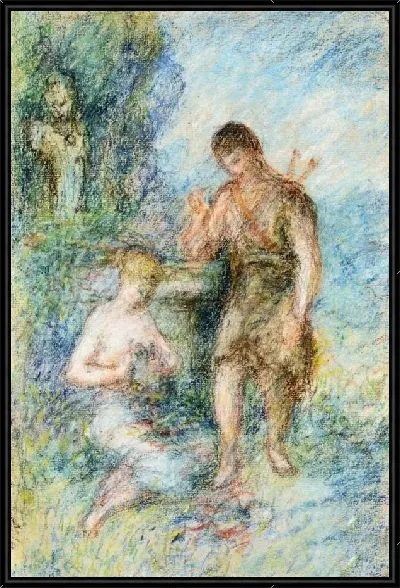 Картина Сцена в лесу