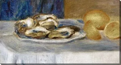 Картина маслом Натюрморт с лимонами и устрицами