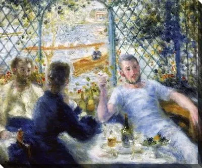 Картина маслом Разговор в беседке