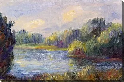 Картина маслом Берег реки №30