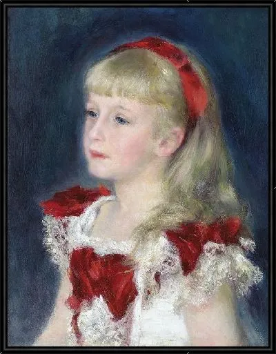 Картина Девочка с красными лентами в волосах