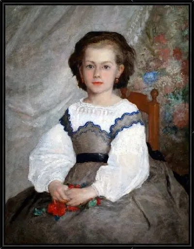 Картина Девочка в сером платье