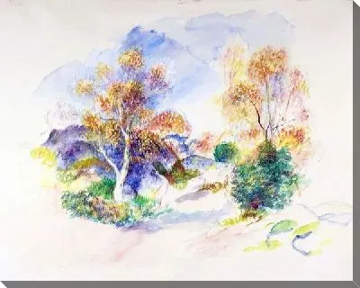 Картина маслом Пейзаж с деревьями №11