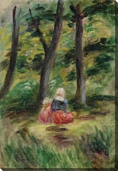 Картина маслом Пейзаж с матерью и ребенком