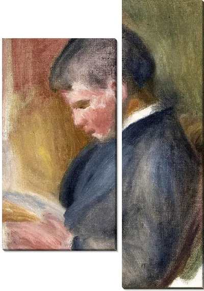 Модульная картина Пьер Ренуар читает