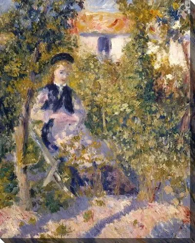 Картина маслом Нини в саду