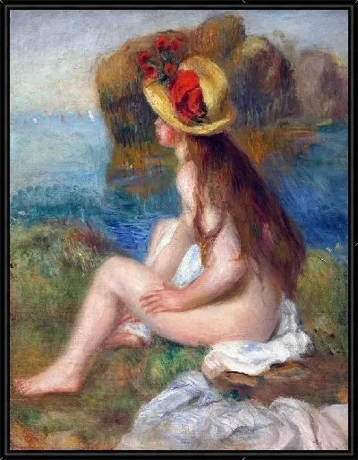Картина Обнаженная в соломенной шляпе
