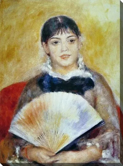 Картина маслом Дама с веером №2