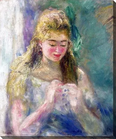 Картина маслом Дама в белом №3