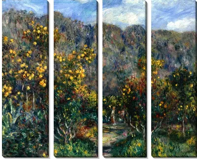Модульная картина Сад с мимозами