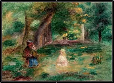 Картина Пейзаж с тремя фигурами