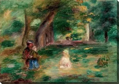 Картина маслом Пейзаж с тремя фигурами