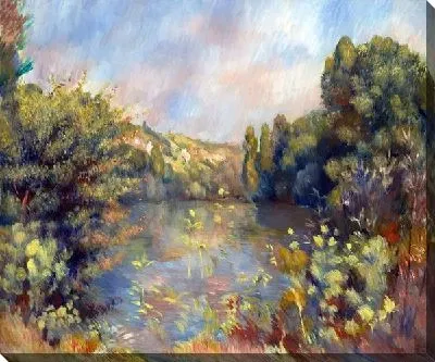 Картина маслом Пейзаж с озером №5