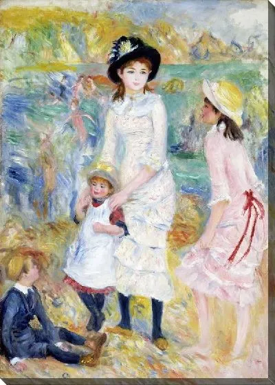 Картина маслом Дети на морском берегу