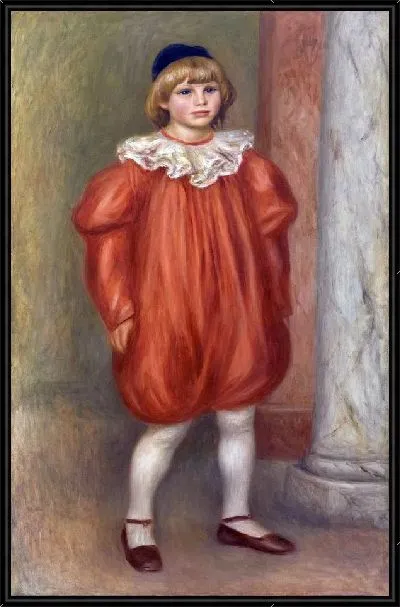 Картина Клод Ренуар в клоунском костюме