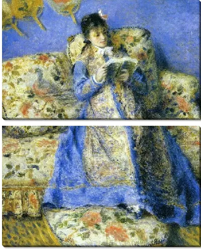 Модульная картина Камиль Моне читает