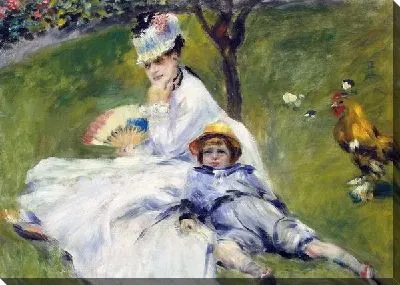 Картина маслом Камиль Моне и ее сын Жан