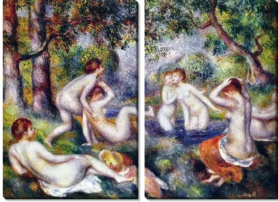 Модульная картина Купальщицы в лесу