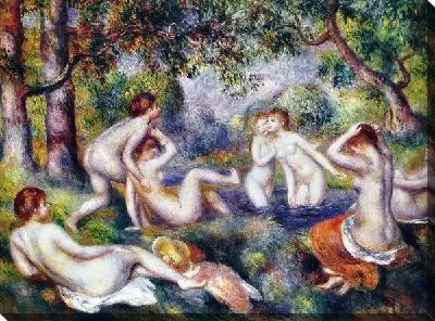 Картина маслом Купальщицы в лесу