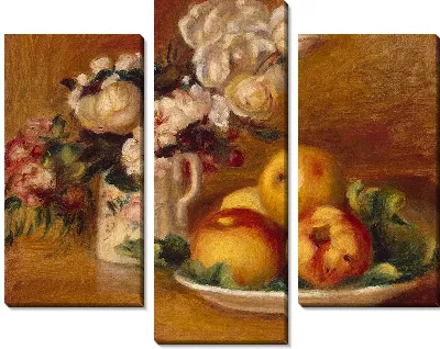 Модульная картина Яблоки и цветы