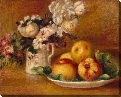 Постер Яблоки и цветы