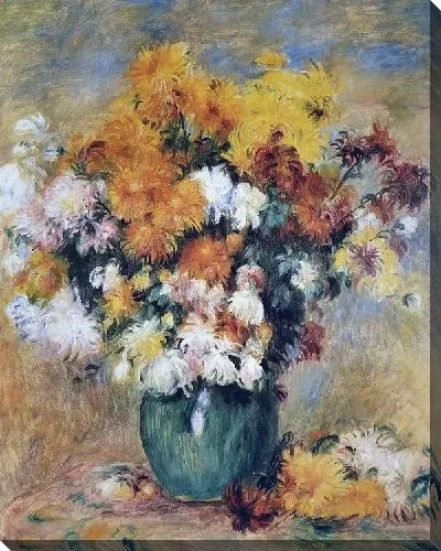 Картина маслом Букет хризантем