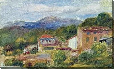 Картина маслом Пейзаж с домами