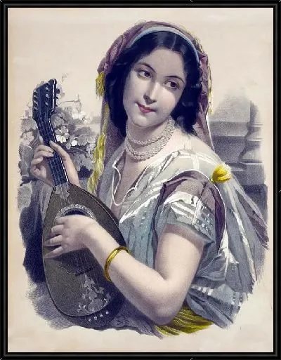 Картина Играющая дама