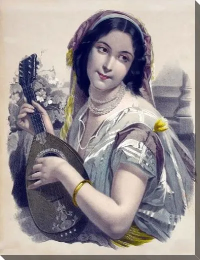 Картина Играющая дама