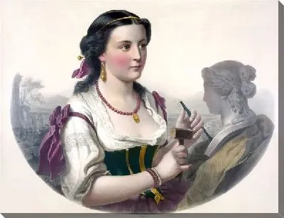 Женщина создающая скульптуру