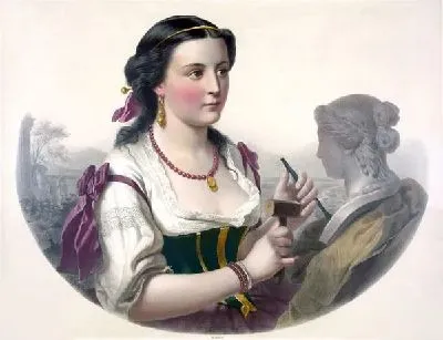 Женщина создающая скульптуру