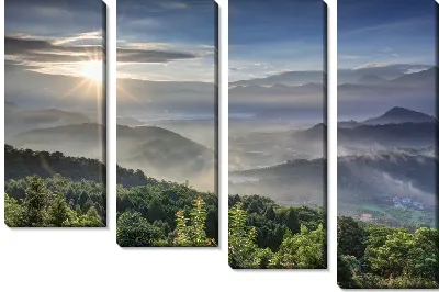 Модульная картина Рассвет над горами