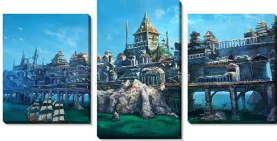 Модульная картина Восточный замок