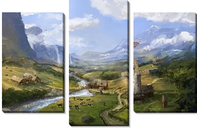 Модульная картина Сказочный пейзаж №2