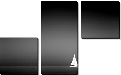 Модульная картина Парусник в море (Boat in the sea)