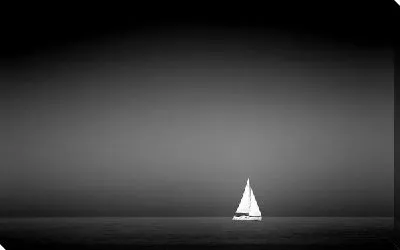 Постер Парусник в море (Boat in the sea)