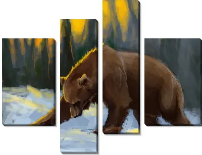 Модульная картина Медведь (The bear)